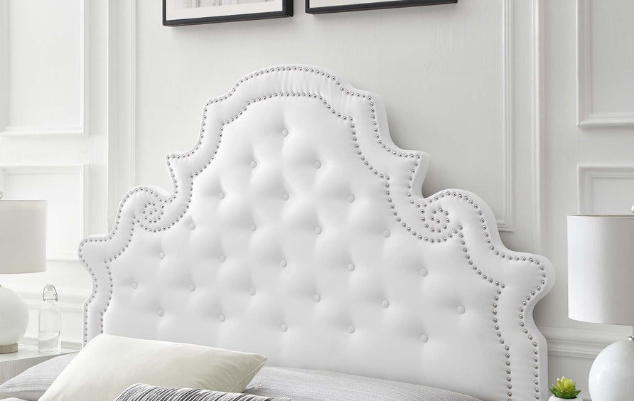 Wilder Tufted Performance Velvet Twin Headboard in White