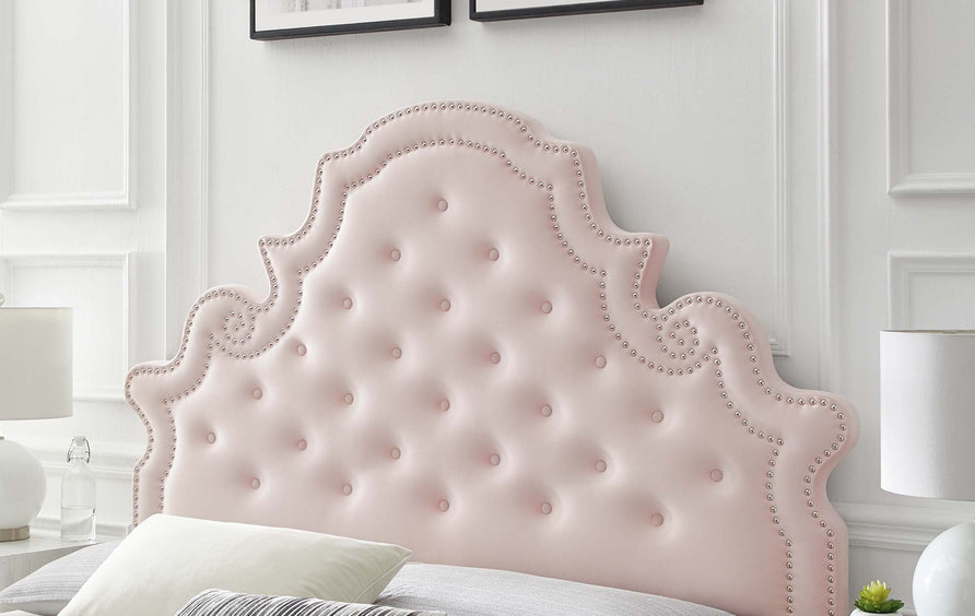 Wilder Tufted Performance Velvet Full/Queen Headboard in Pink