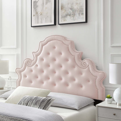 Diana Tufted Performance Velvet Full/Queen Headboard by Furniture For America