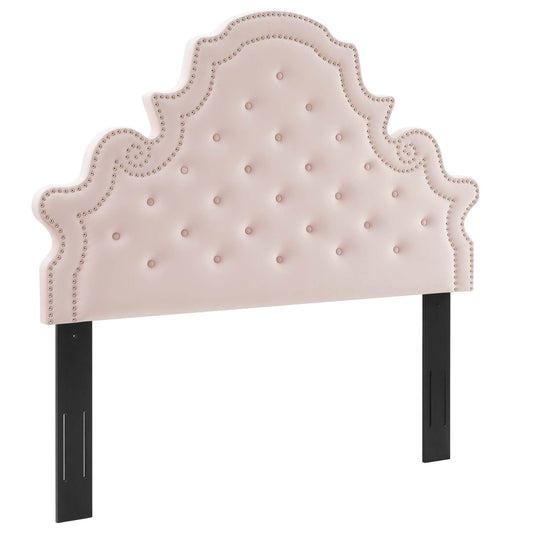 Diana Tufted Performance Velvet Full/Queen Headboard by Furniture For America