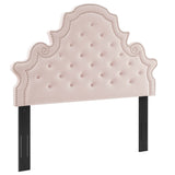 Tatum Tufted Performance Velvet Queen Platform Bed in Pink