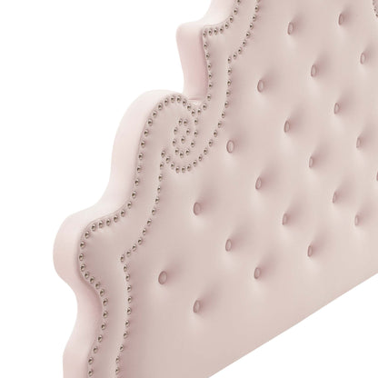 Diana Tufted Performance Velvet Full/Queen Headboard by Furniture For America