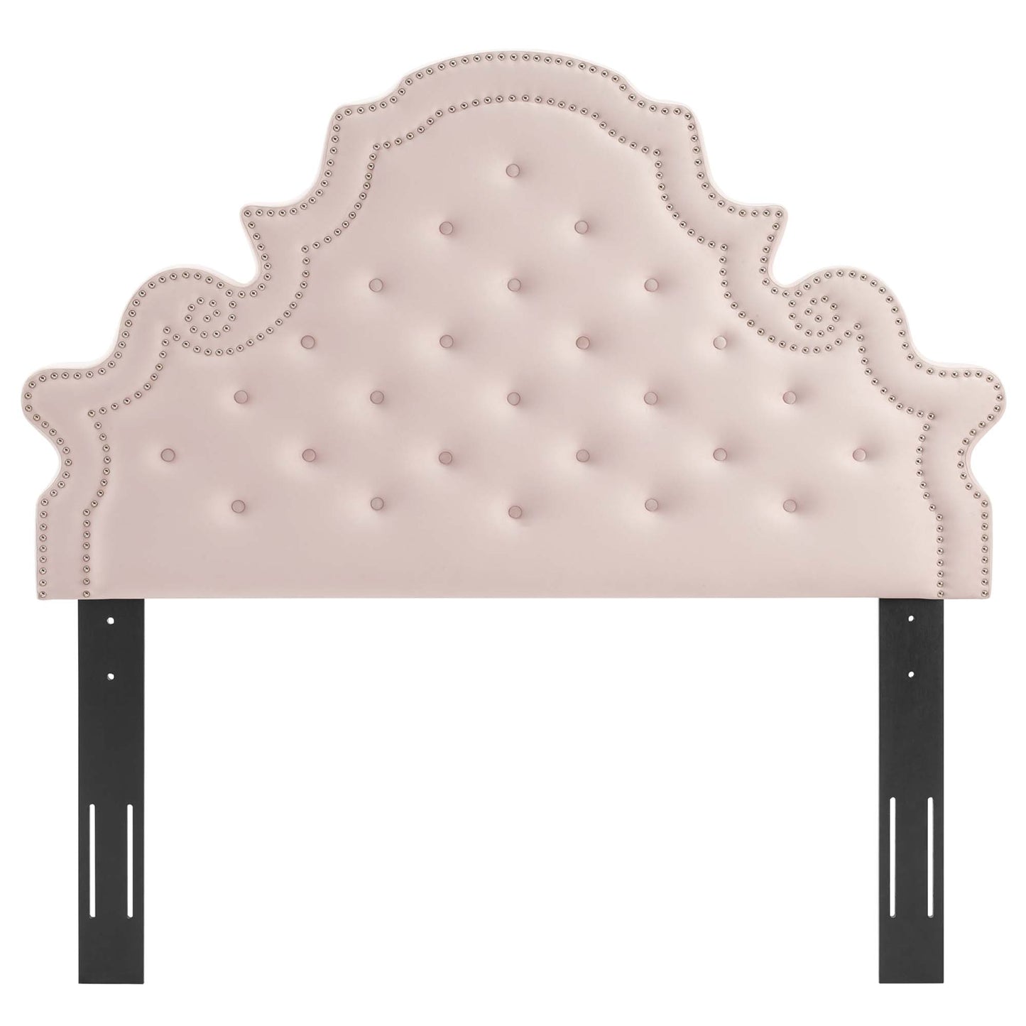 Tatum Tufted Performance Velvet Queen Platform Bed in Pink