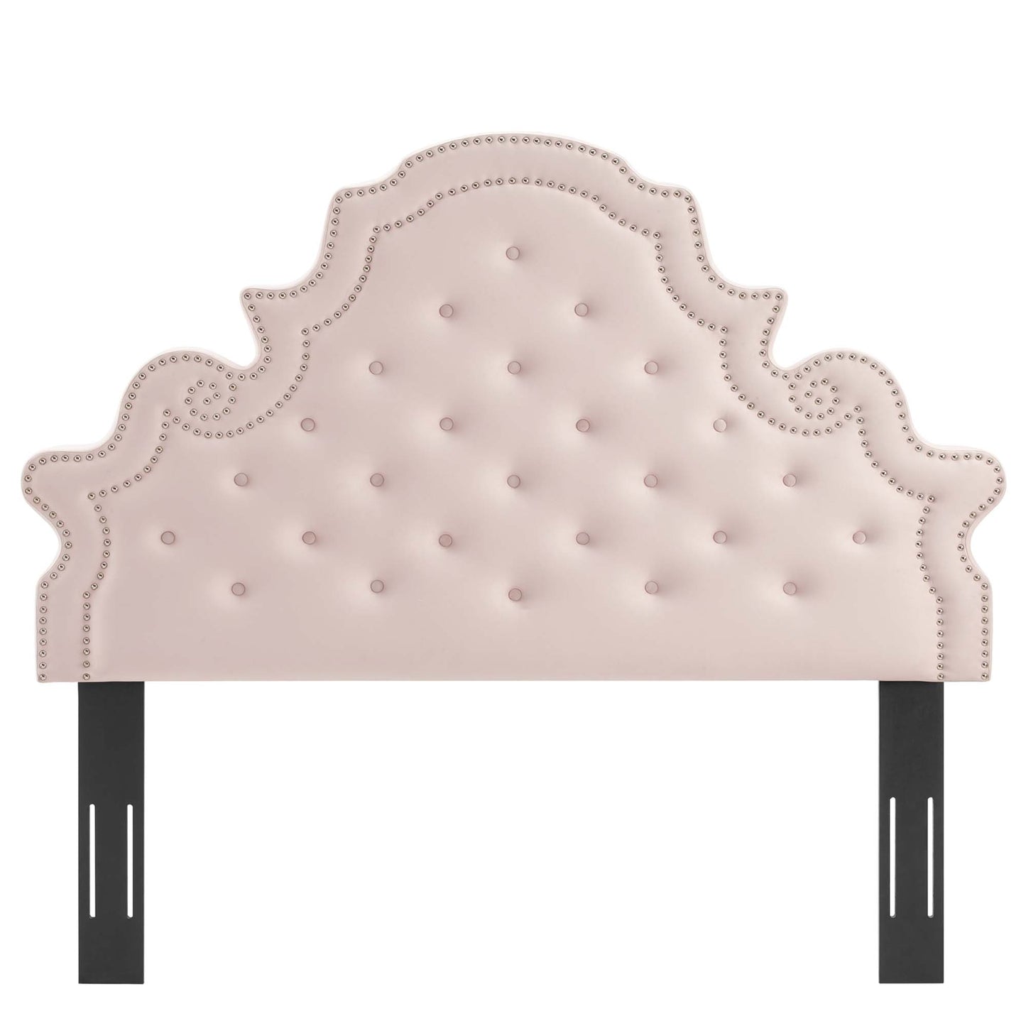 Tatum Tufted Performance Velvet Queen Platform Bed in Pink