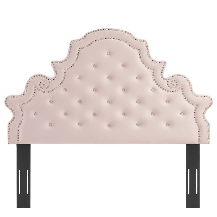 Tatum Tufted Performance Velvet Queen Platform Bed in Pink