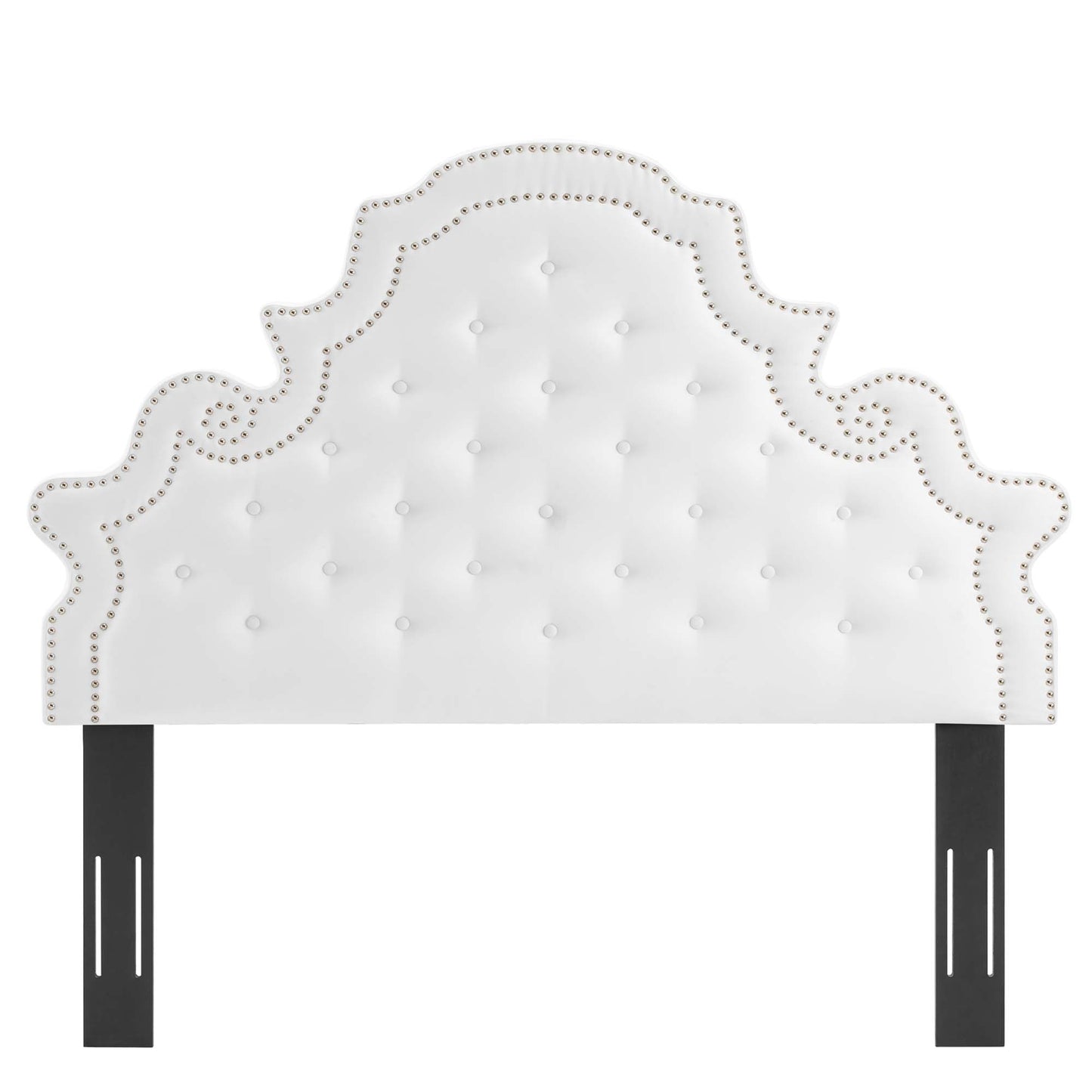 Tatum Tufted Performance Velvet Queen Platform Bed in White
