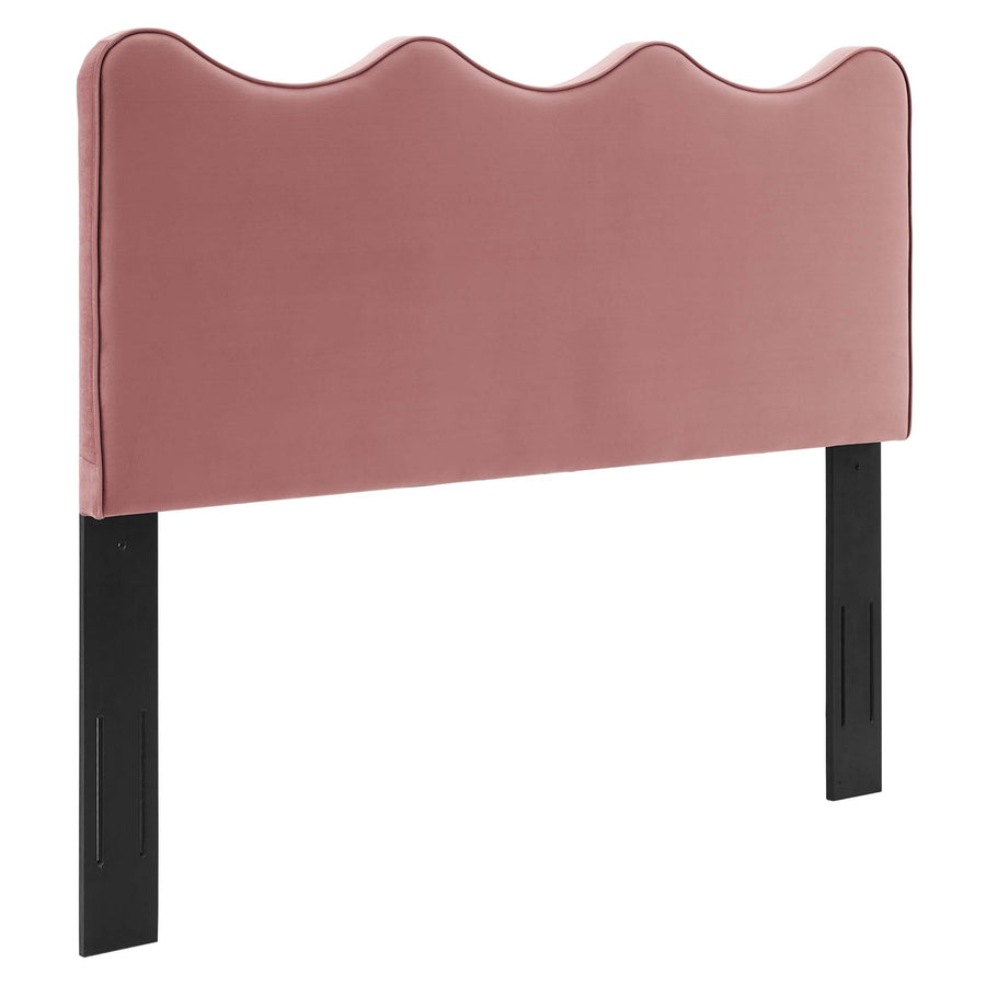 Hazel Performance Velvet Twin Headboard in Dusty Rose