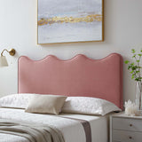 Hazel Performance Velvet Twin Headboard in Dusty Rose