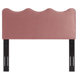 Hazel Performance Velvet Twin Headboard in Dusty Rose