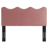 Hazel Performance Velvet Twin Headboard in Dusty Rose