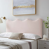 Hazel Performance Velvet Twin Headboard in Pink