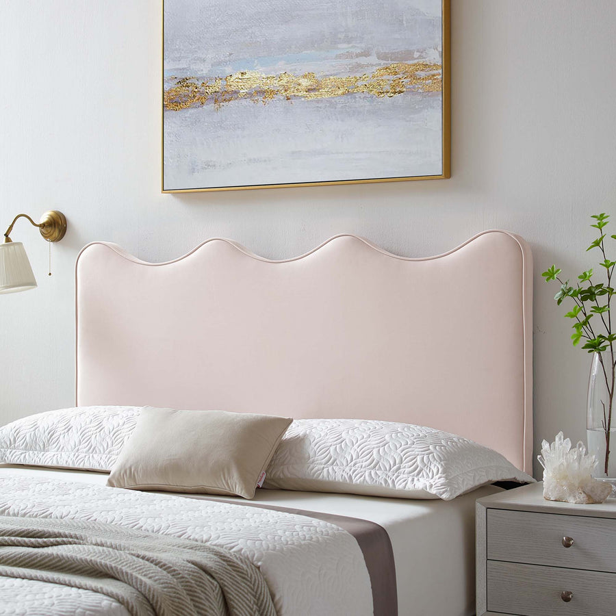 Hazel Performance Velvet Twin Headboard in Pink
