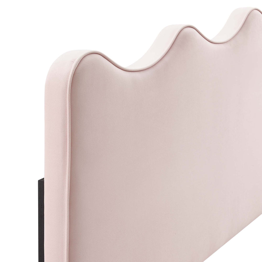 Hazel Performance Velvet Twin Headboard in Pink