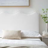 Hazel Performance Velvet Twin Headboard in White