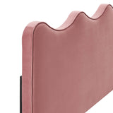 Hazel Performance Velvet Full/Queen Headboard in Dusty Rose