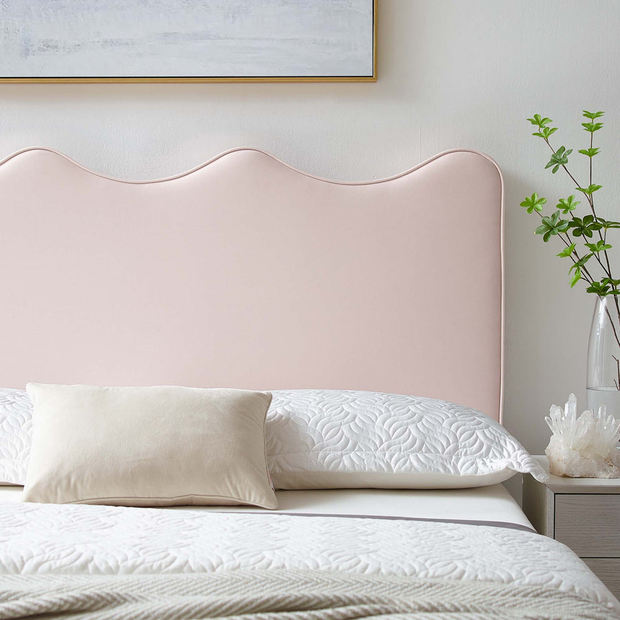 Hazel Performance Velvet Full/Queen Headboard in Pink