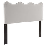 Hazel Performance Velvet King/California King Headboard in Light Gray