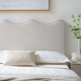 Hazel Performance Velvet King/California King Headboard in Light Gray
