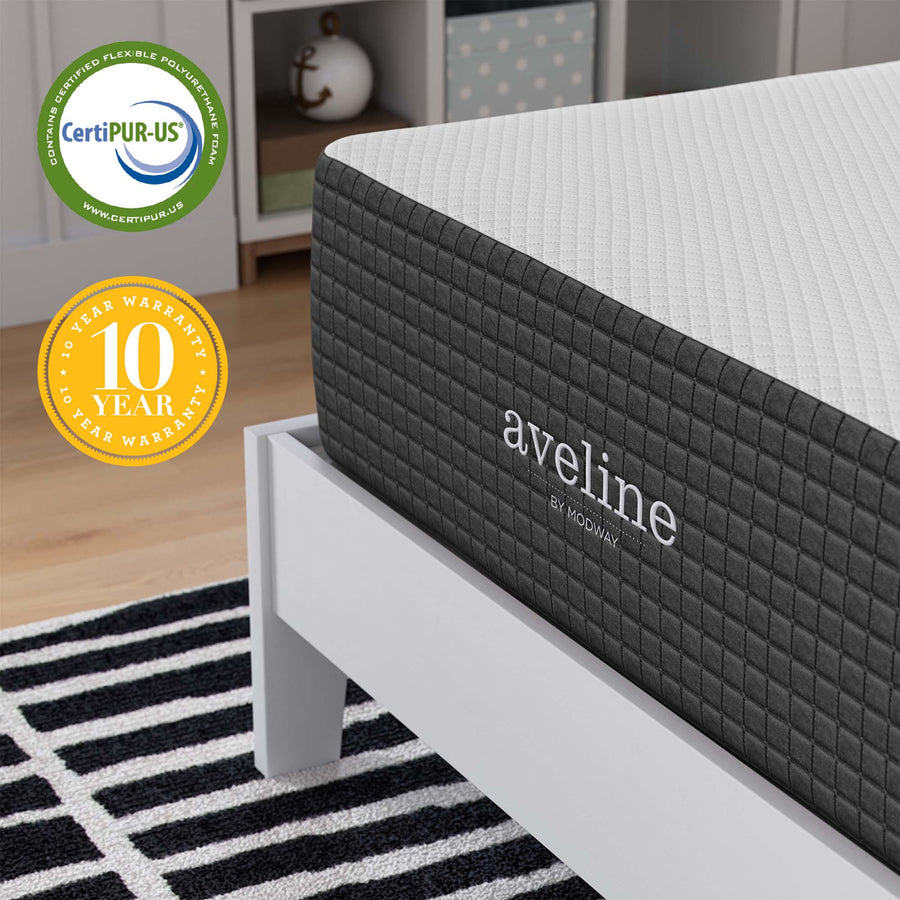 Juno 12" Memory Foam Twin Mattress in White