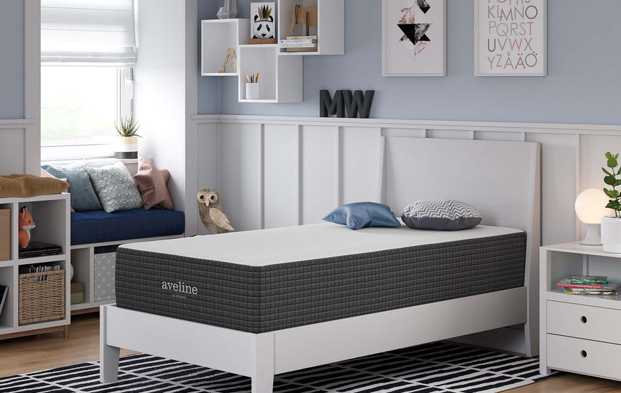 Juno 12" Memory Foam Twin Mattress in White