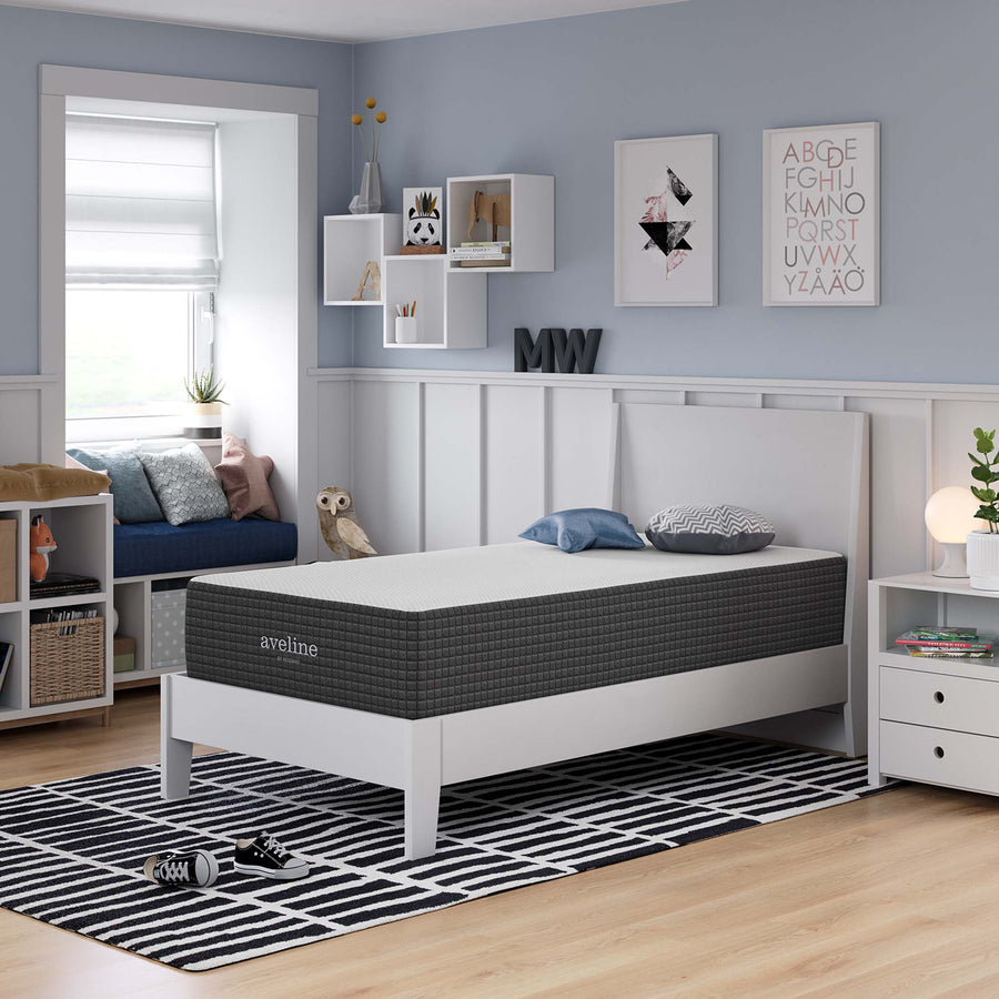 Juno 12" Memory Foam Twin Mattress in White
