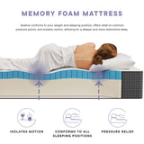 Juno 12" Memory Foam Full Mattress in White