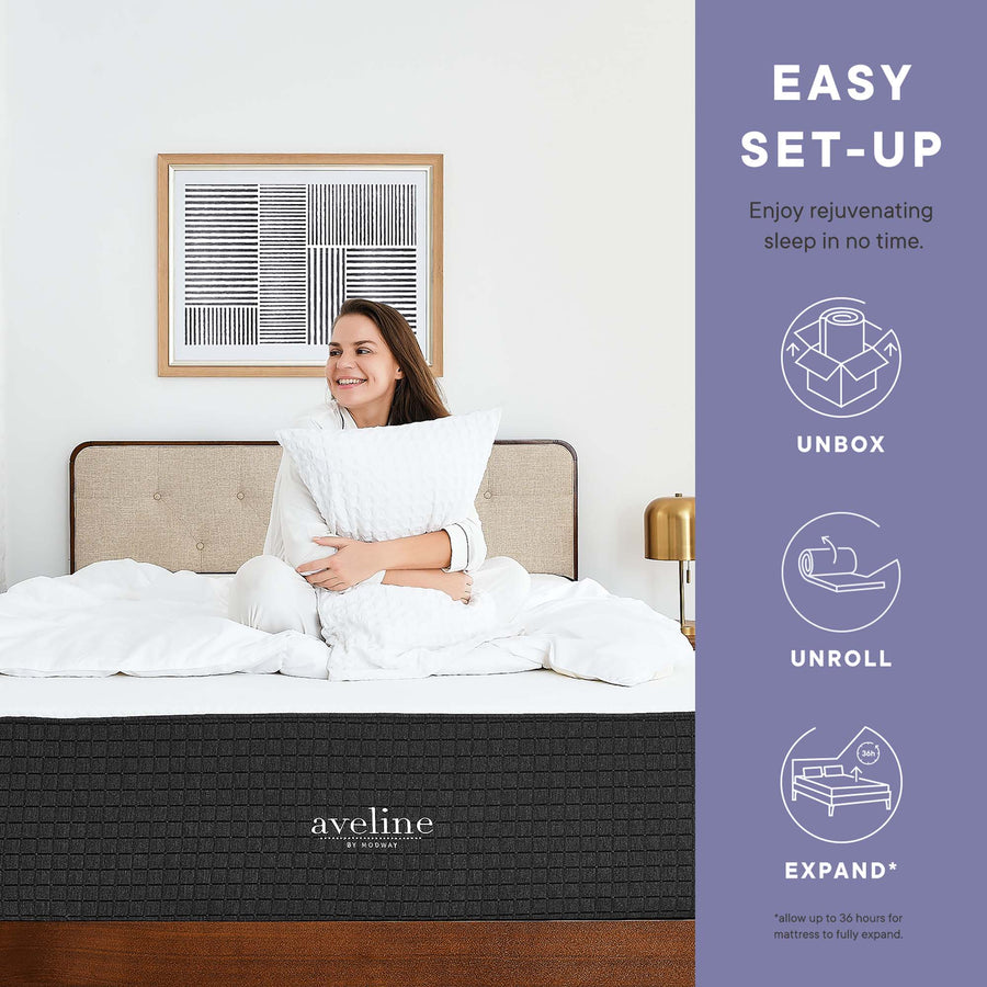 Juno 12" Memory Foam Full Mattress in White