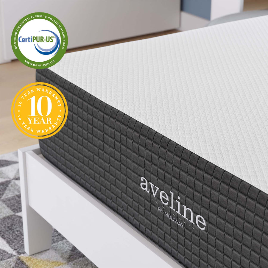 Juno 12" Memory Foam Full Mattress in White