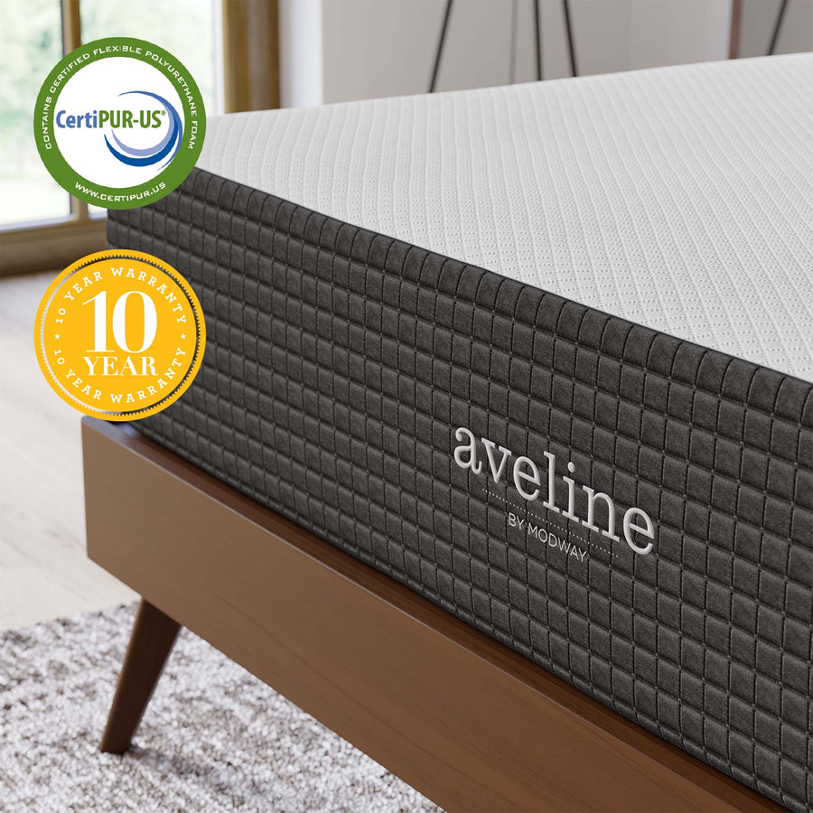 Juno 12" Memory Foam King Mattress in White