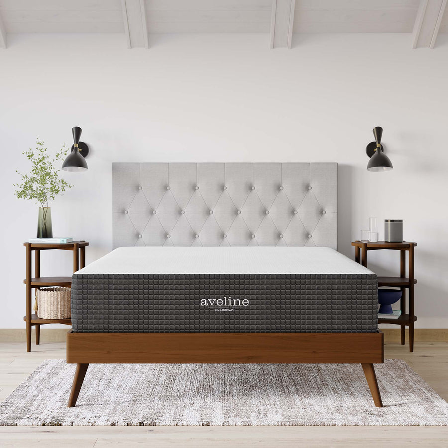 Juno 12" Memory Foam King Mattress in White