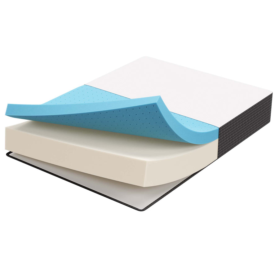 Juno 12" Memory Foam King Mattress in White