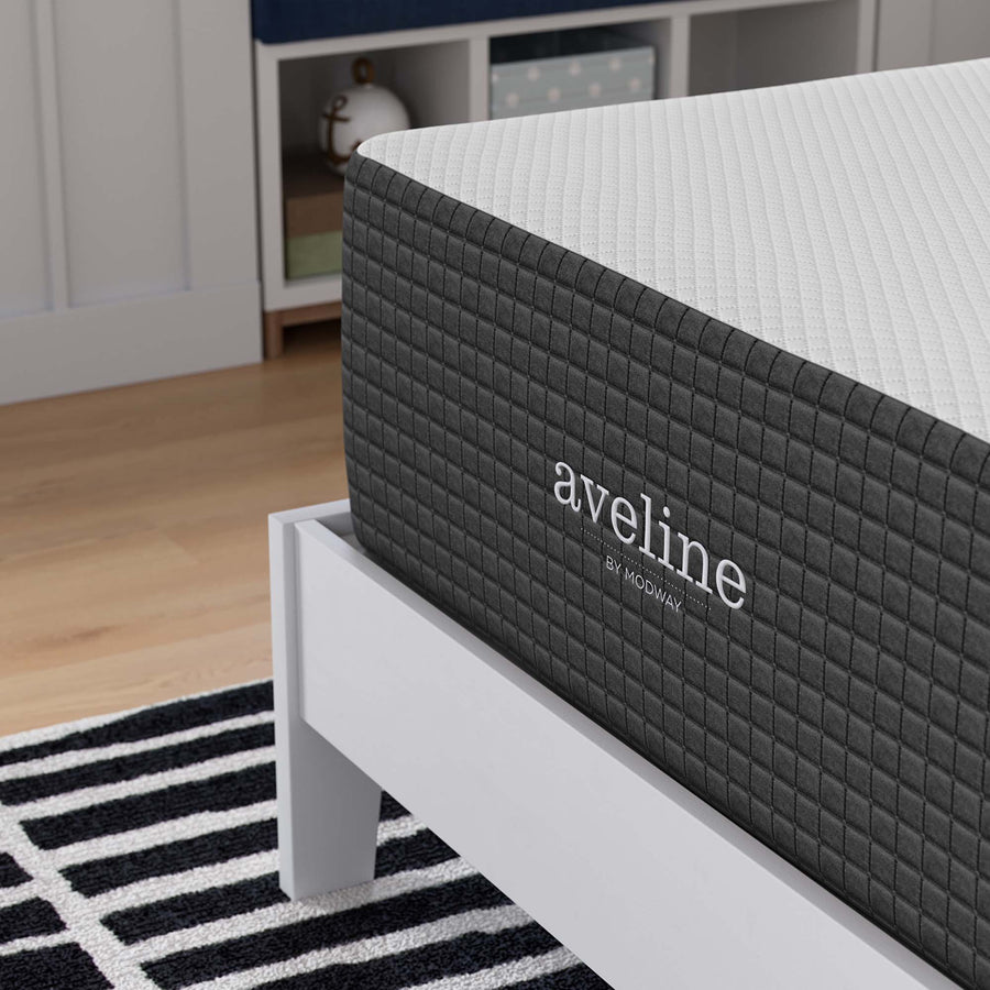 Juno 14" Memory Foam Twin Mattress in White