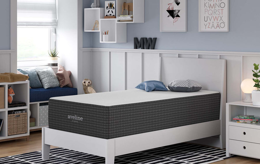 Juno 14" Memory Foam Twin Mattress in White