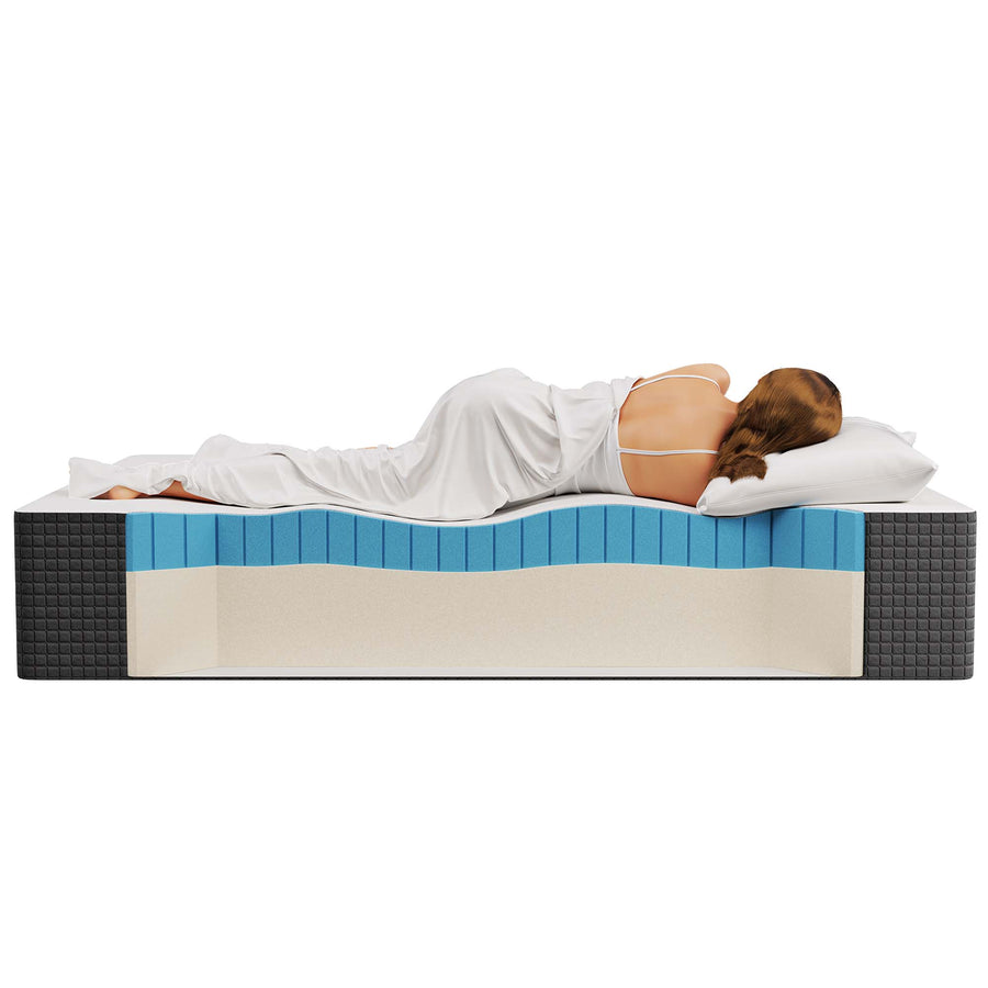 Juno 14" Memory Foam Full Mattress in White