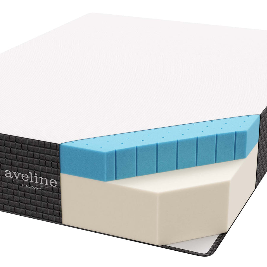 Juno 14" Memory Foam Queen Mattress in White