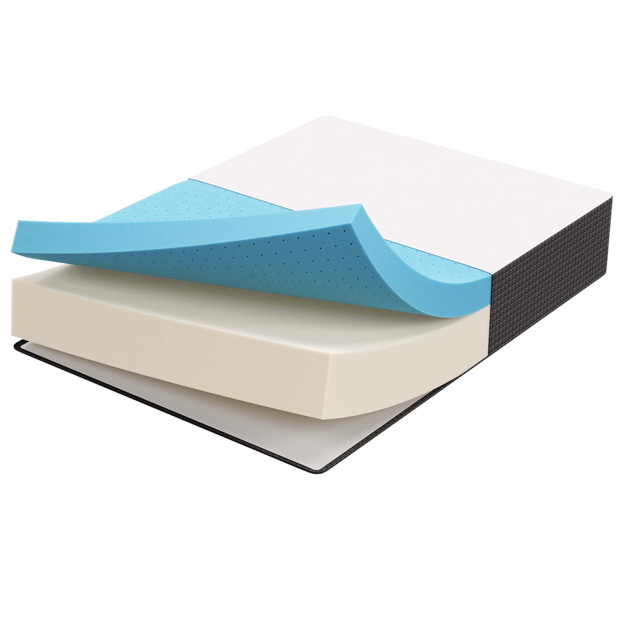 Juno 14" Memory Foam Queen Mattress in White