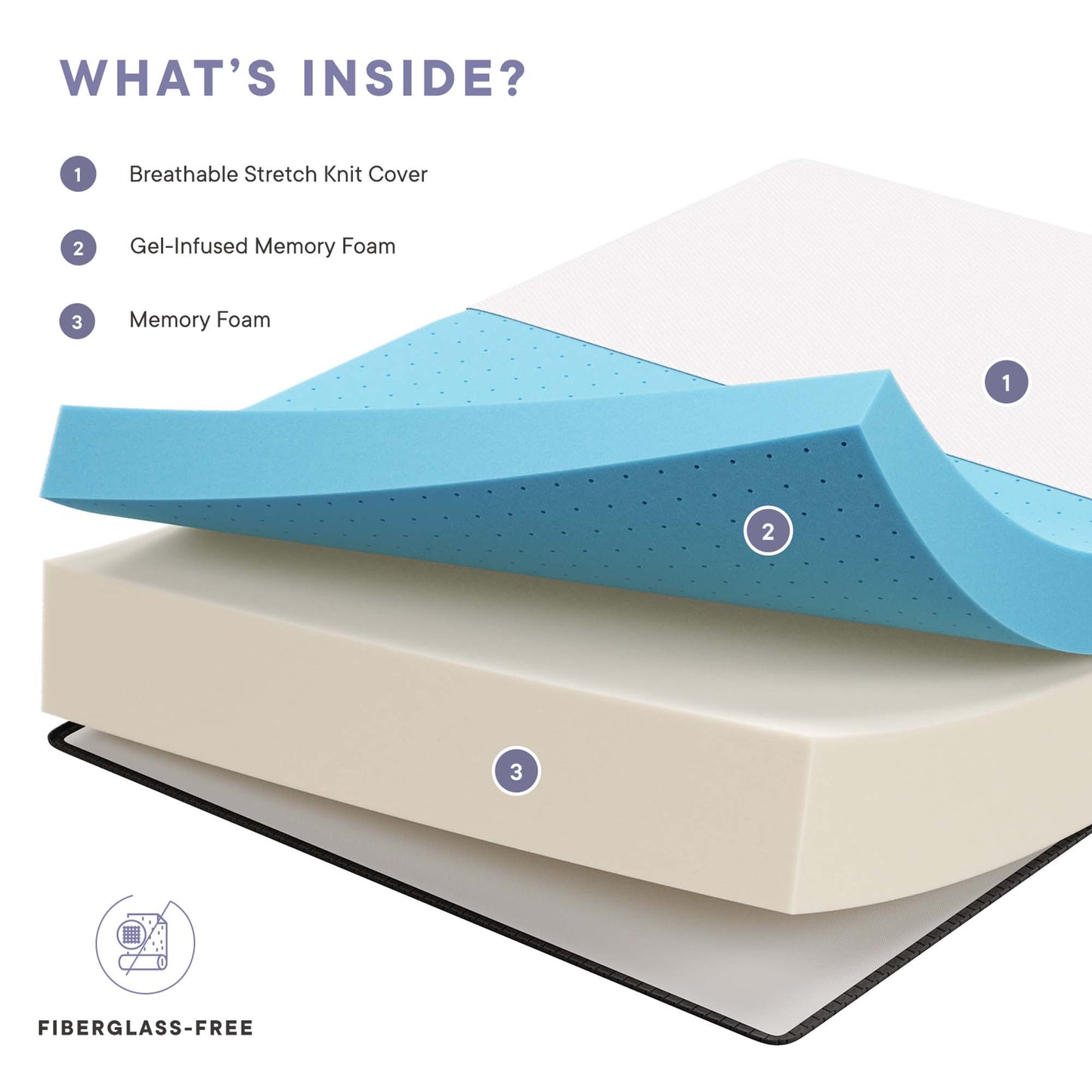 Aveline 16" Memory Foam Twin Mattress by Furniture for America