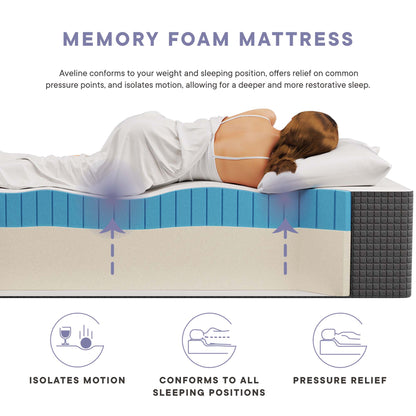 Aveline 16" Memory Foam Queen Mattress by Furniture for America