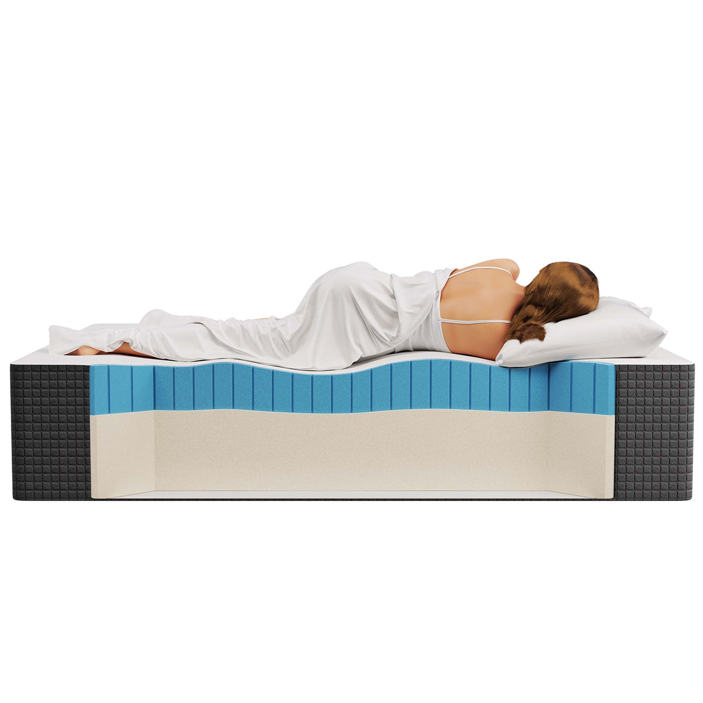 Aveline 16" Memory Foam King Mattress by Furniture for America