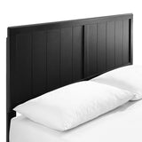 Granite Wood King Platform Bed With Splayed Legs in Black