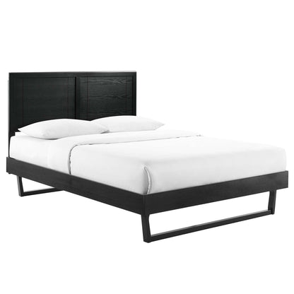 Marlee Wood Full Platform Bed With Angular Frame by Furniture For America