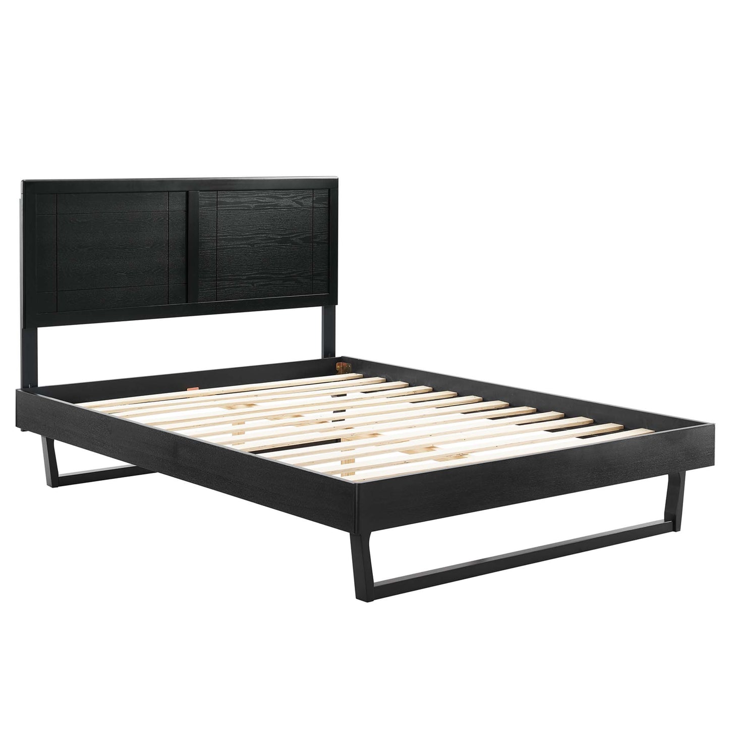Marlee Wood Full Platform Bed With Angular Frame by Furniture For America