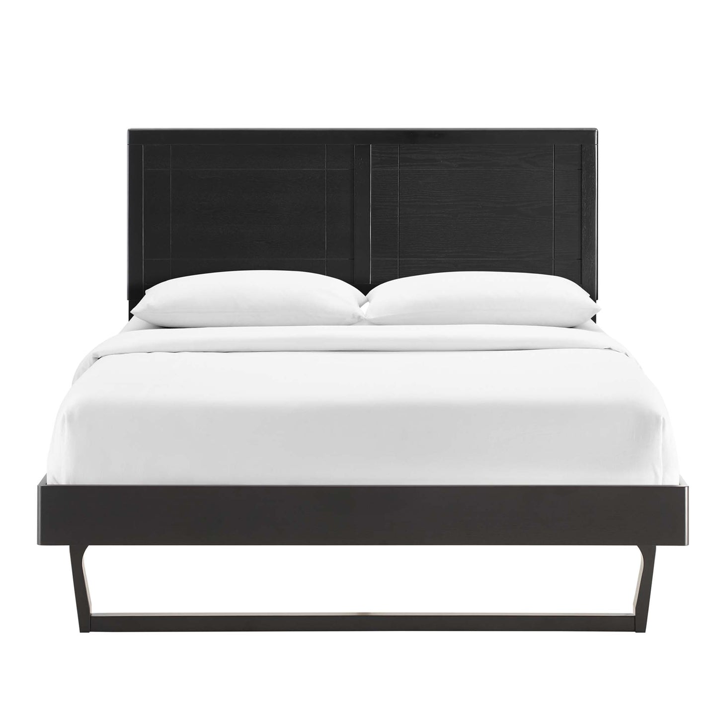 Marlee Wood Full Platform Bed With Angular Frame by Furniture For America