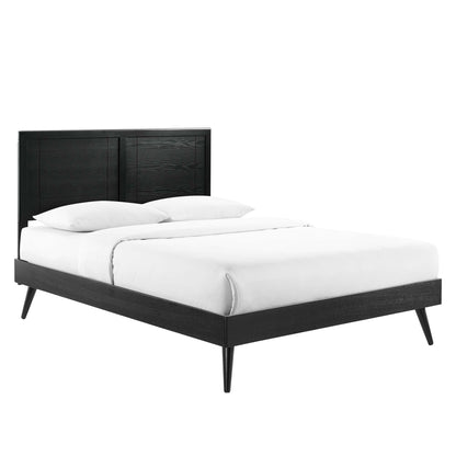 Marlee Wood King Platform Bed With Splayed Legs by Furniture For America