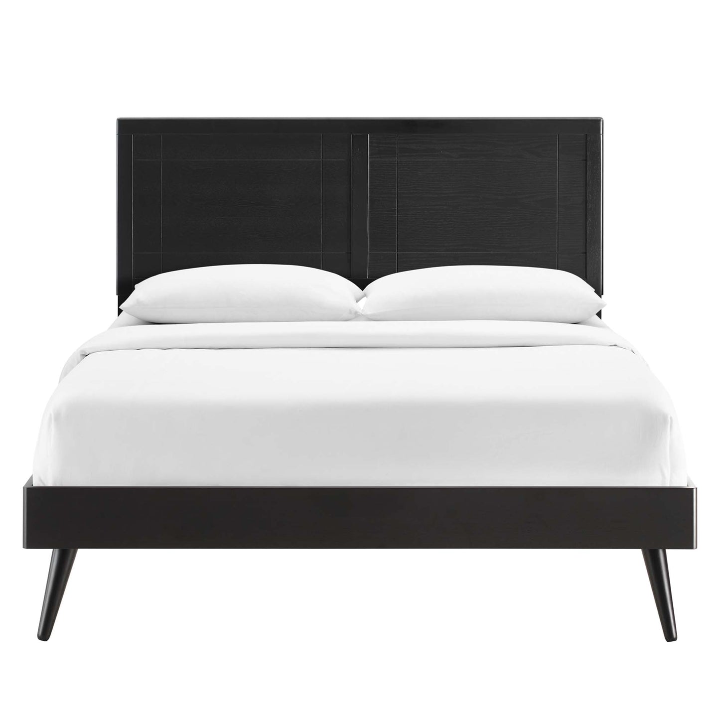 Marlee Wood King Platform Bed With Splayed Legs by Furniture For America