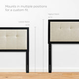 Petal Wood King Platform Bed With Splayed Legs in Black Beige