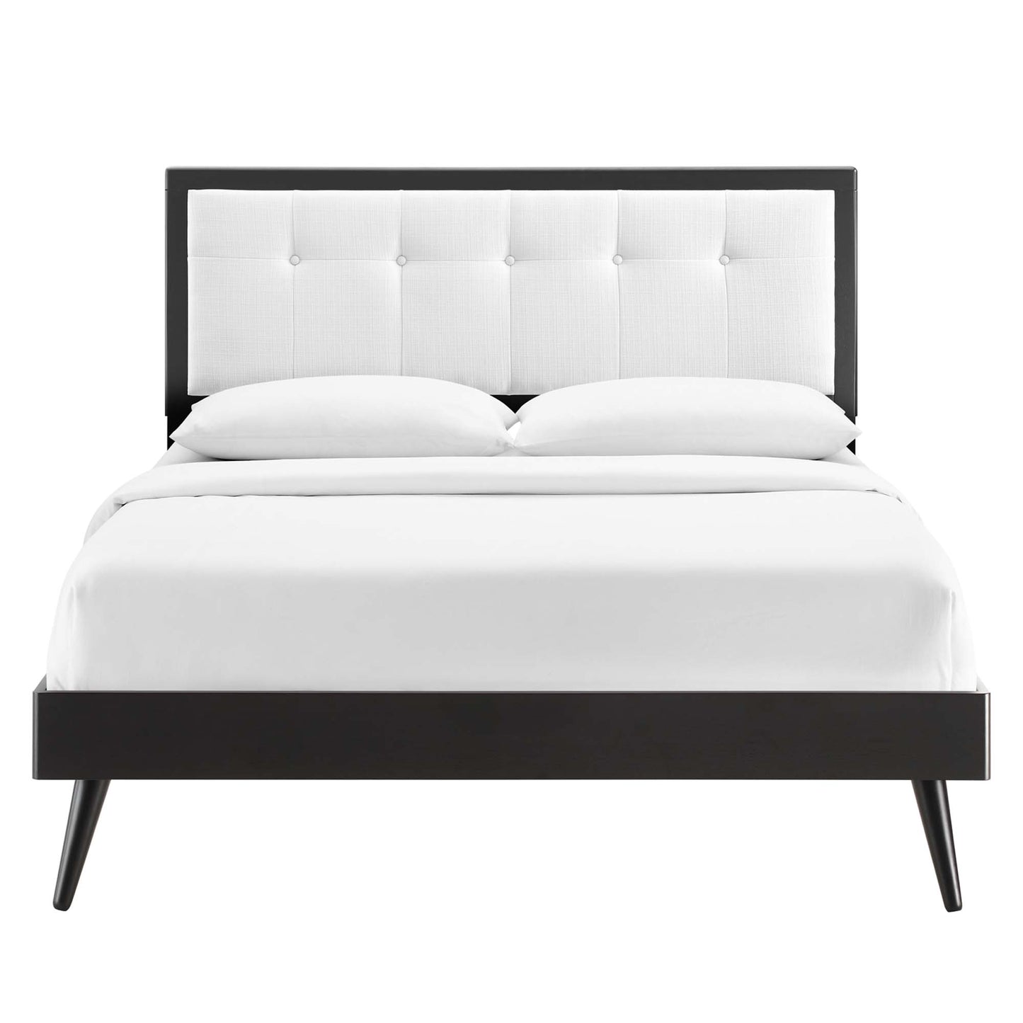 Willow Wood King Platform Bed With Splayed Legs by Furniture For America