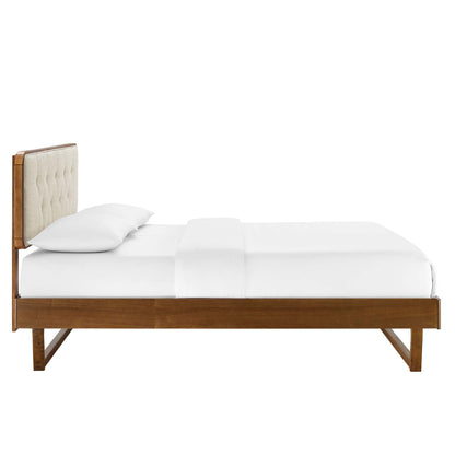 Bridgette Wood King Platform Bed With Angular Frame by Furniture For America