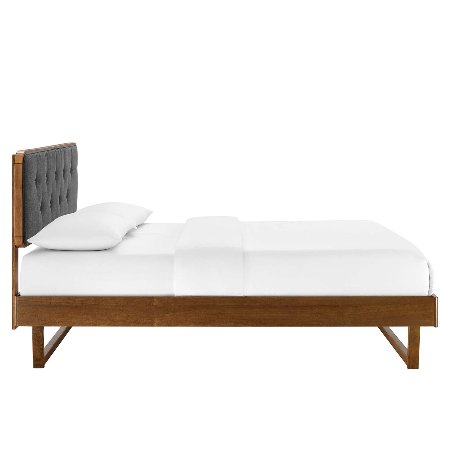 Bridgette Wood King Platform Bed With Angular Frame by Furniture For America
