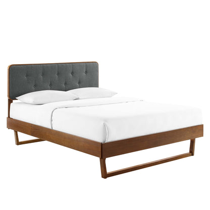 Bridgette Wood Twin Platform Bed With Angular Frame by Furniture For America